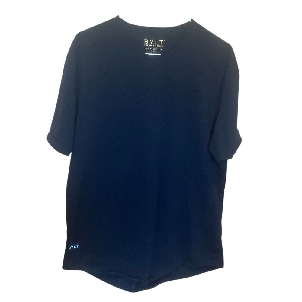 BYLT PREMIUM BASICS DROP CUT SHORT SLEEVE LUX BLACK MENS XL TOP #779
